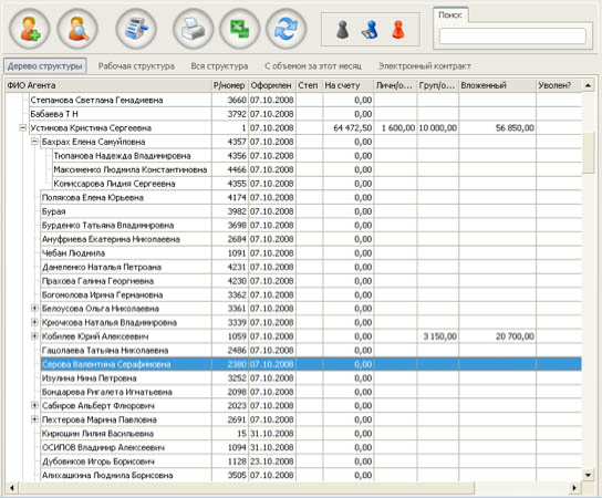 Экран программы MLM-PRO